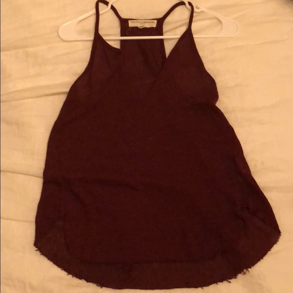Maroon Halter Knit Top